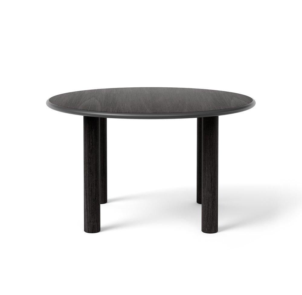 Dining round table 'PAUL' by Noom
Designer: Kateryna Sokolova

Colors: black stained, brown stained, natural

Model shown in picture: black stained 
Dimensions: H 71 cm, Ø 130 cm

The table's design is a 