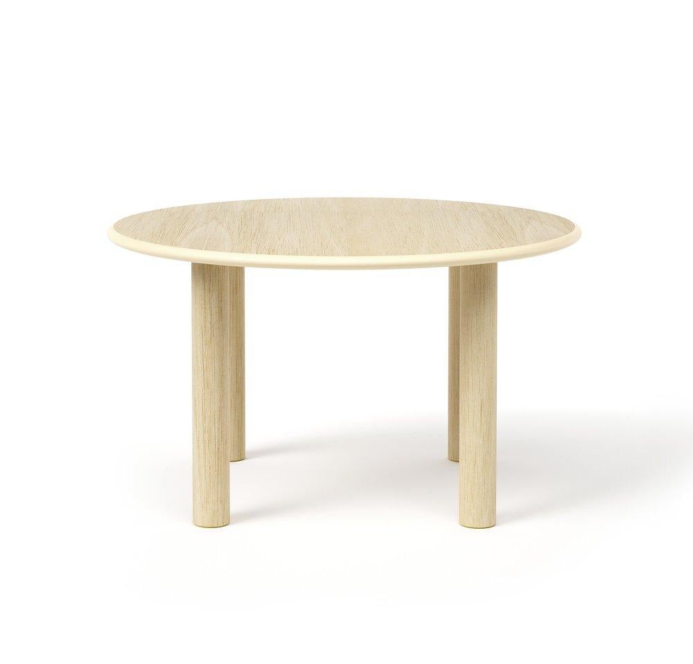 Dining round table 'PAUL' by Noom
Designer: Kateryna Sokolova

Colors: black stained, brown stained, Natural

Model shown in picture: natural ashwood 
Dimensions: H 71 cm, Ø 130 cm

The table's design is a 