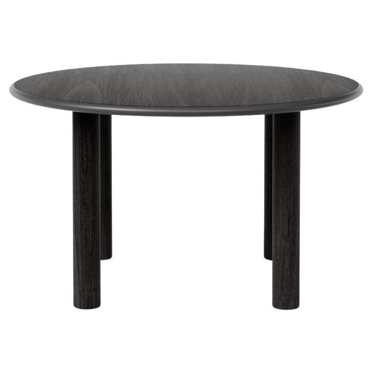 Modern Dining Round Table 'Paul' by Noom, Black Stained