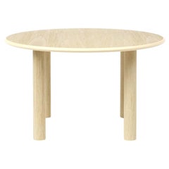 Modern Dining Round Table 'Paul' by Noom, Natural
