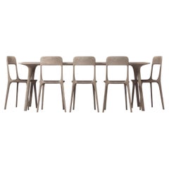 Scandinavian Modern Dining Table and Chairs Set