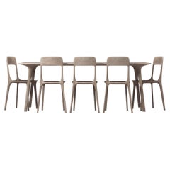 Scandinavian Modern Dining Table and Chairs Set