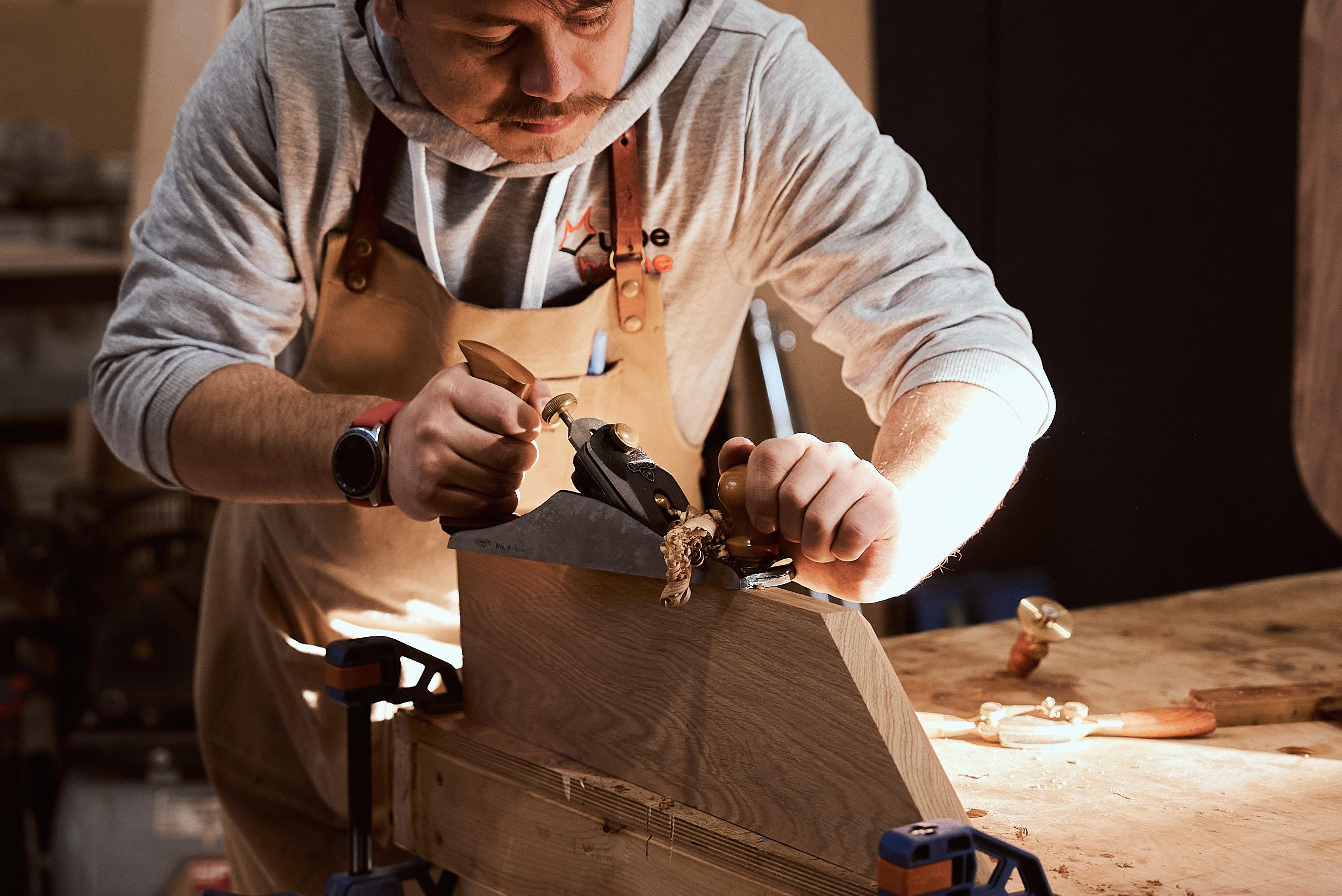 Chêne Table de salle à manger moderne en bois massif naturel + modèle 3D en vente