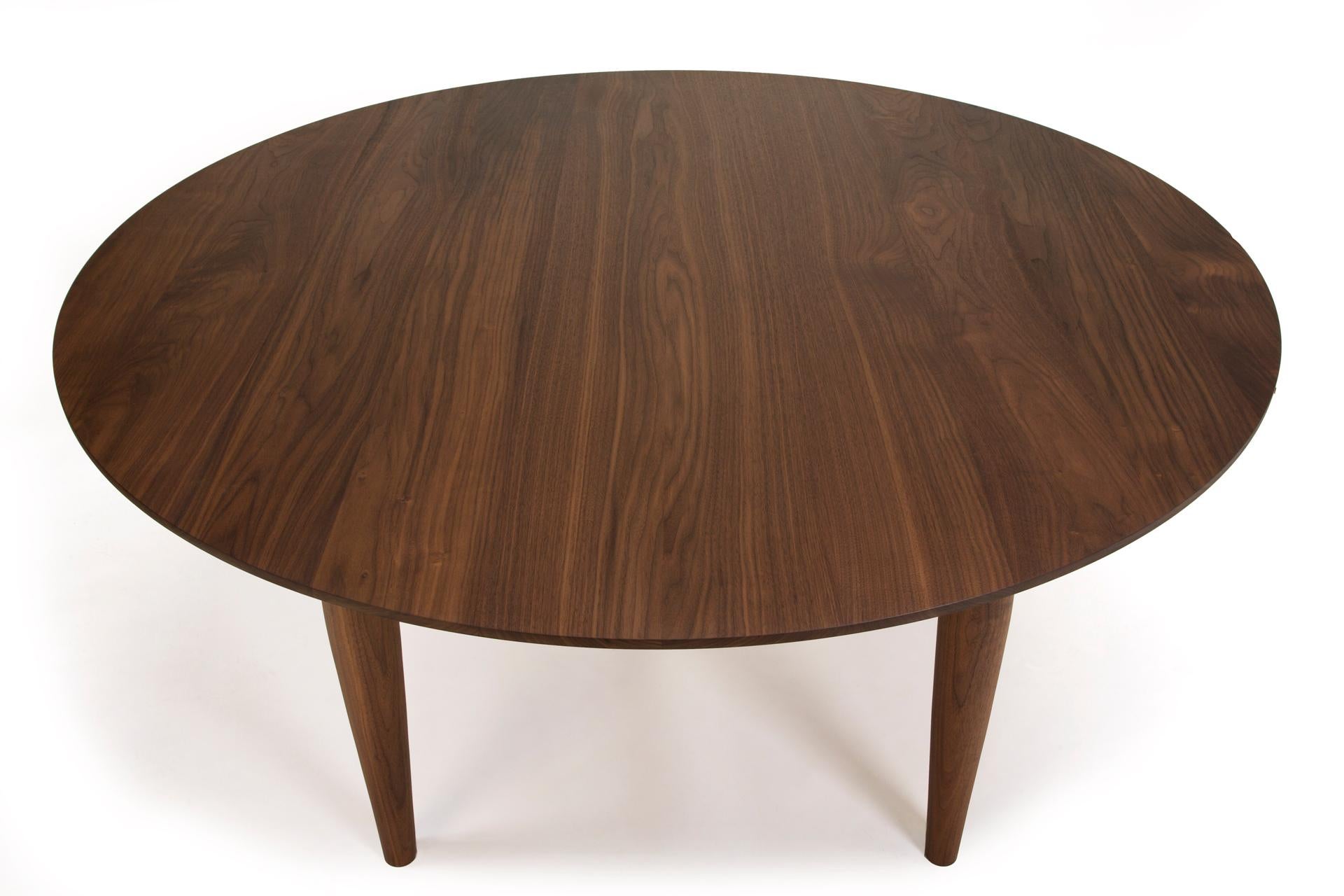Hand-Crafted Modern Dining Table in Walnut, by Studio DiPaolo For Sale
