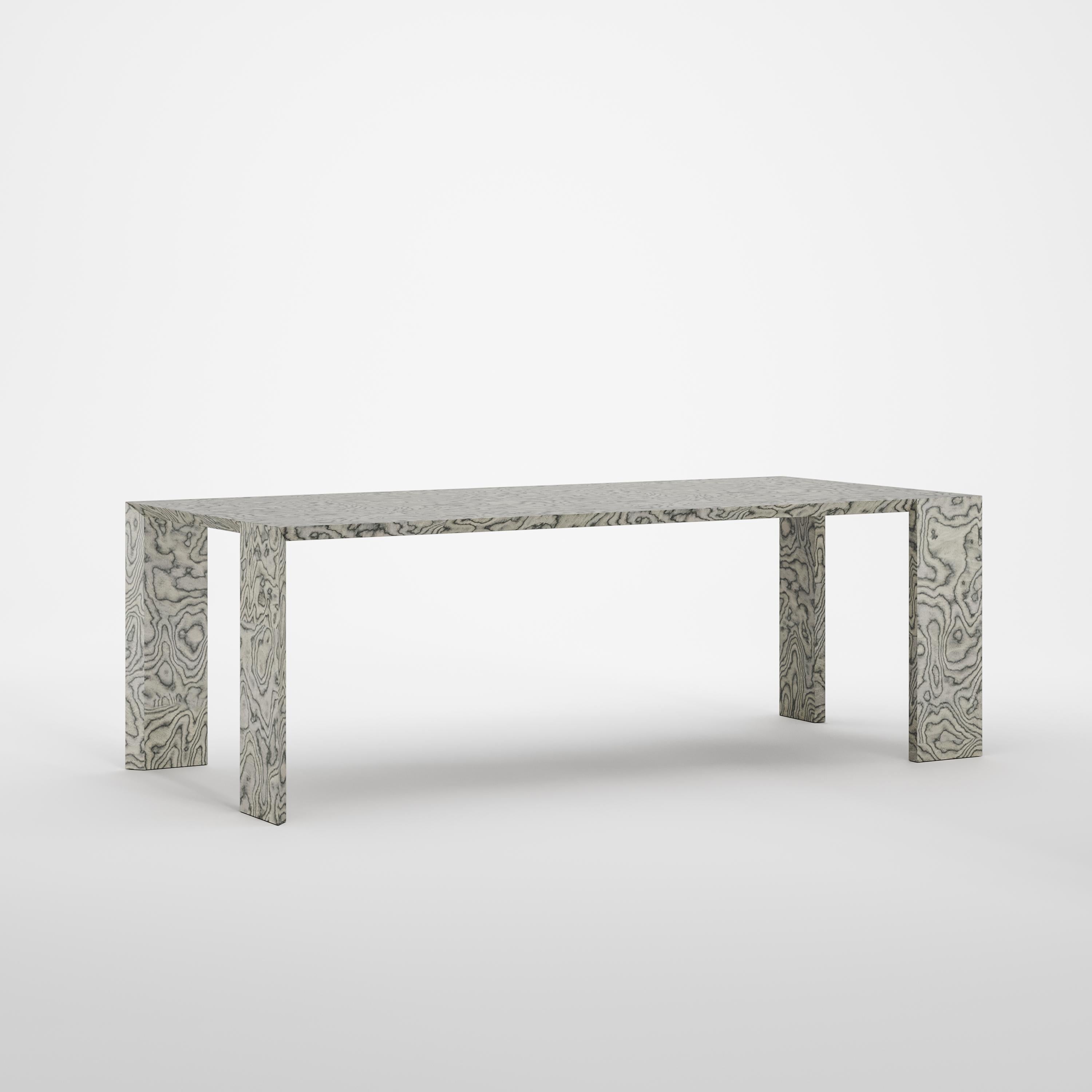 Organic Modern Modern Dining Table 'Ispolin' in finishing ALPI Ettore Sottsass by Palo Nero For Sale