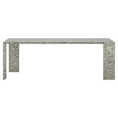 Mesa de comedor moderna "Ispolin" en acabado ALPI Ettore Sottsass de Palo Nero
