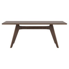 Table de salle à manger moderne Lavitta de Poiat, 180 cm, chêne foncé 