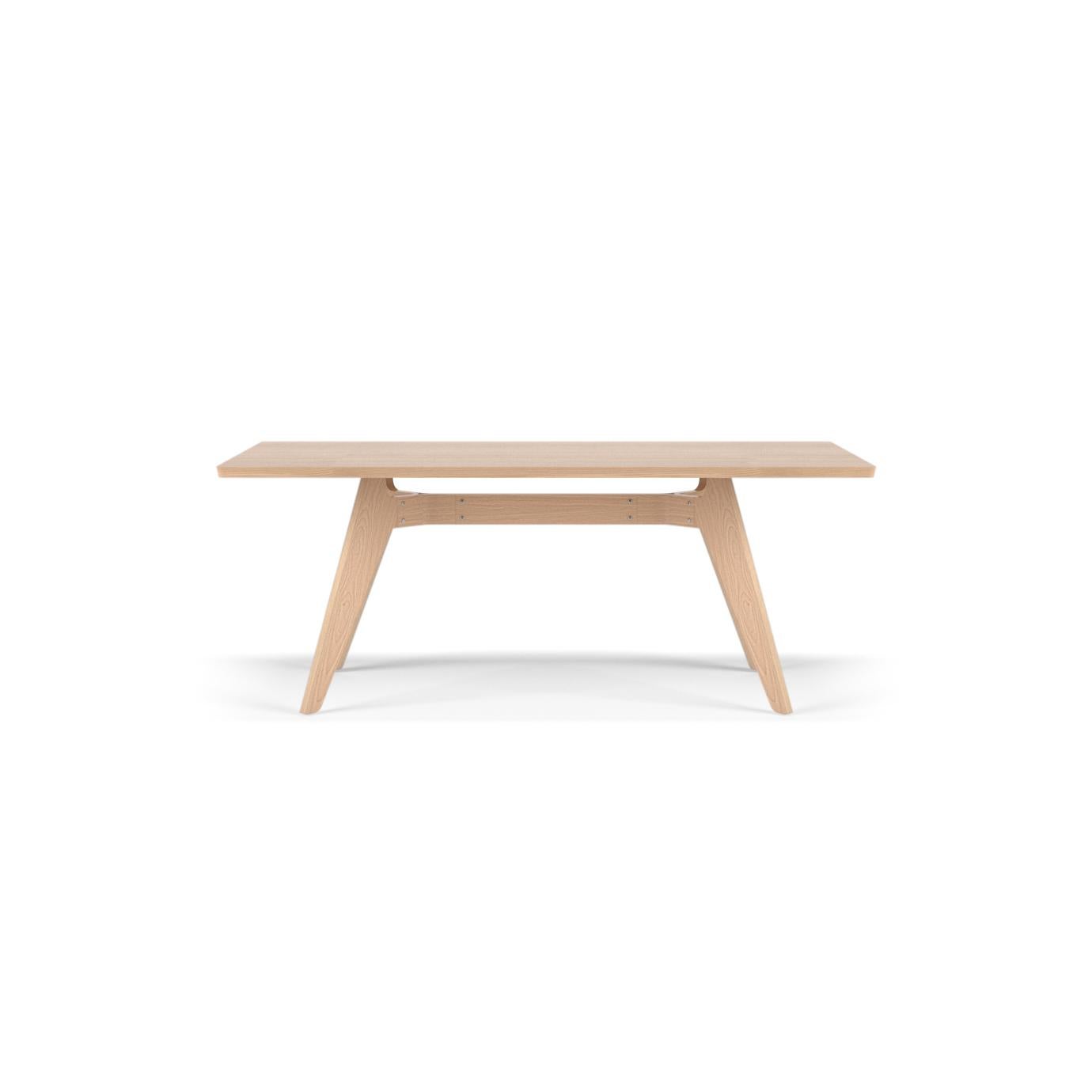 Modern Dining Table 'Lavitta' by Poiat, Oak, 180 cm For Sale 3
