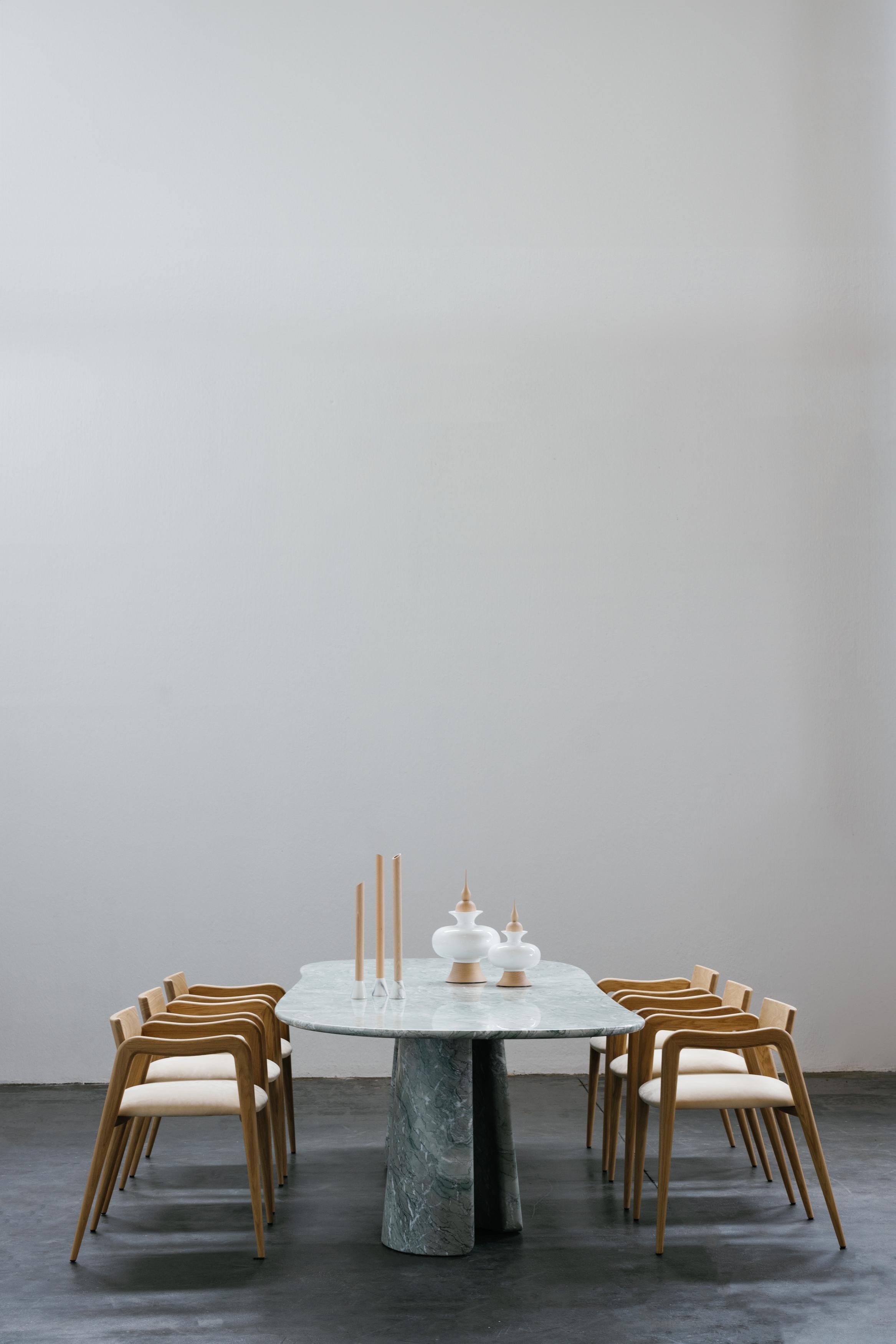 In-Side Dining Table, Contemporary Collection, Handcrafted in Portugal - Europe by Greenapple.

The design of the In-Side dining table was inspired by the geometric shape of a cone, aiming to preserve the sophisticated design and fine craftsmanship