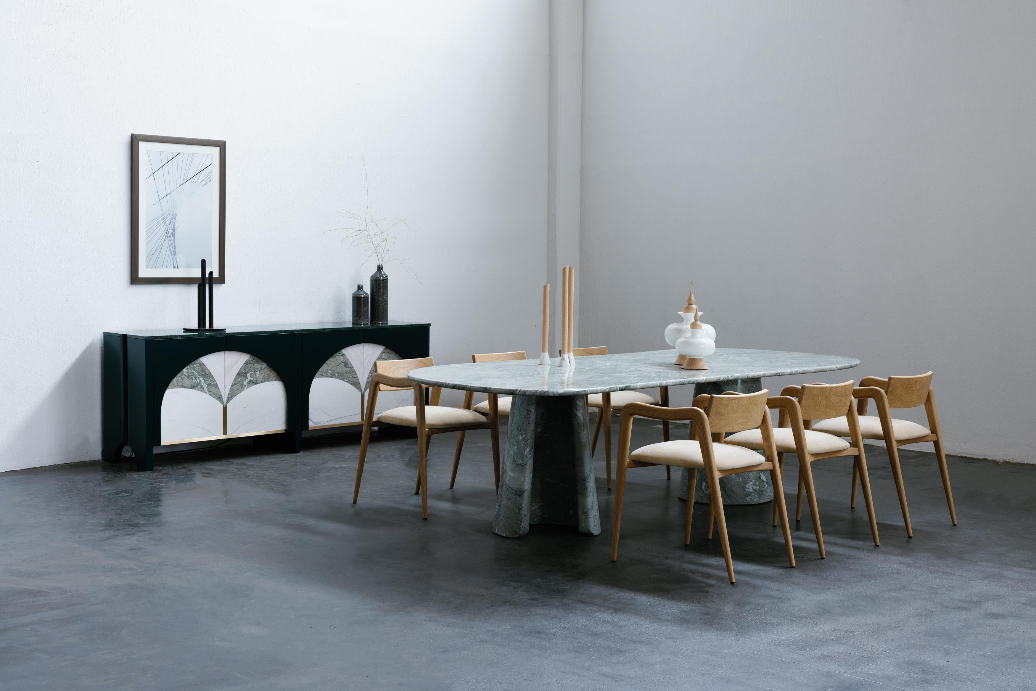 Mesa de comedor moderna de mármol, 10 plazas, hecha a mano en Portugal by Greenapple Hecho a mano en venta