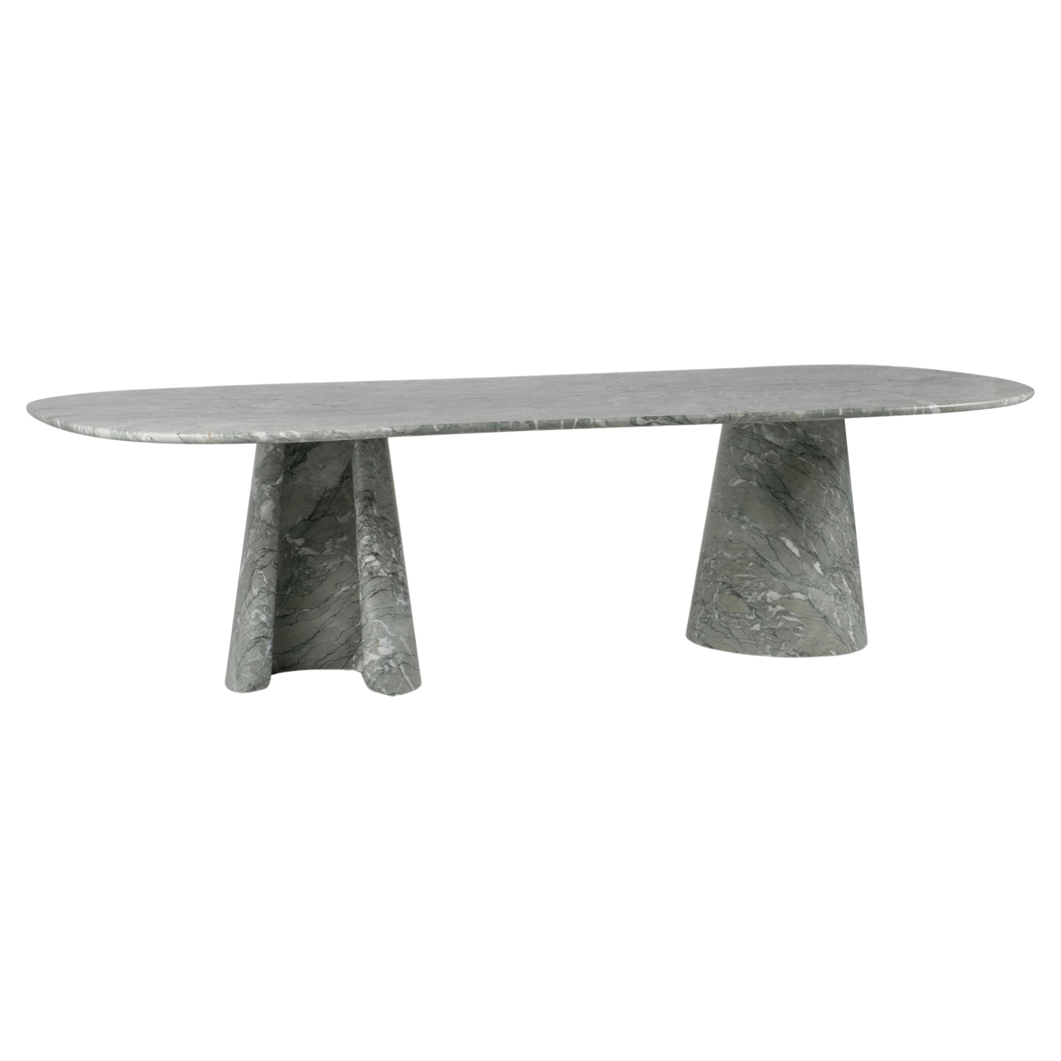 Modern In-Side Marble Dining Table, 10 Seat, Handmade in Portugal by Greenapple For Sale