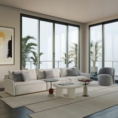 Modern DIONE Designer Modular Sofa, 3 Seats with Contrasting Piping