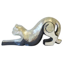 Modern Disco Ball Panther Cat from Brazil, circa 1970s