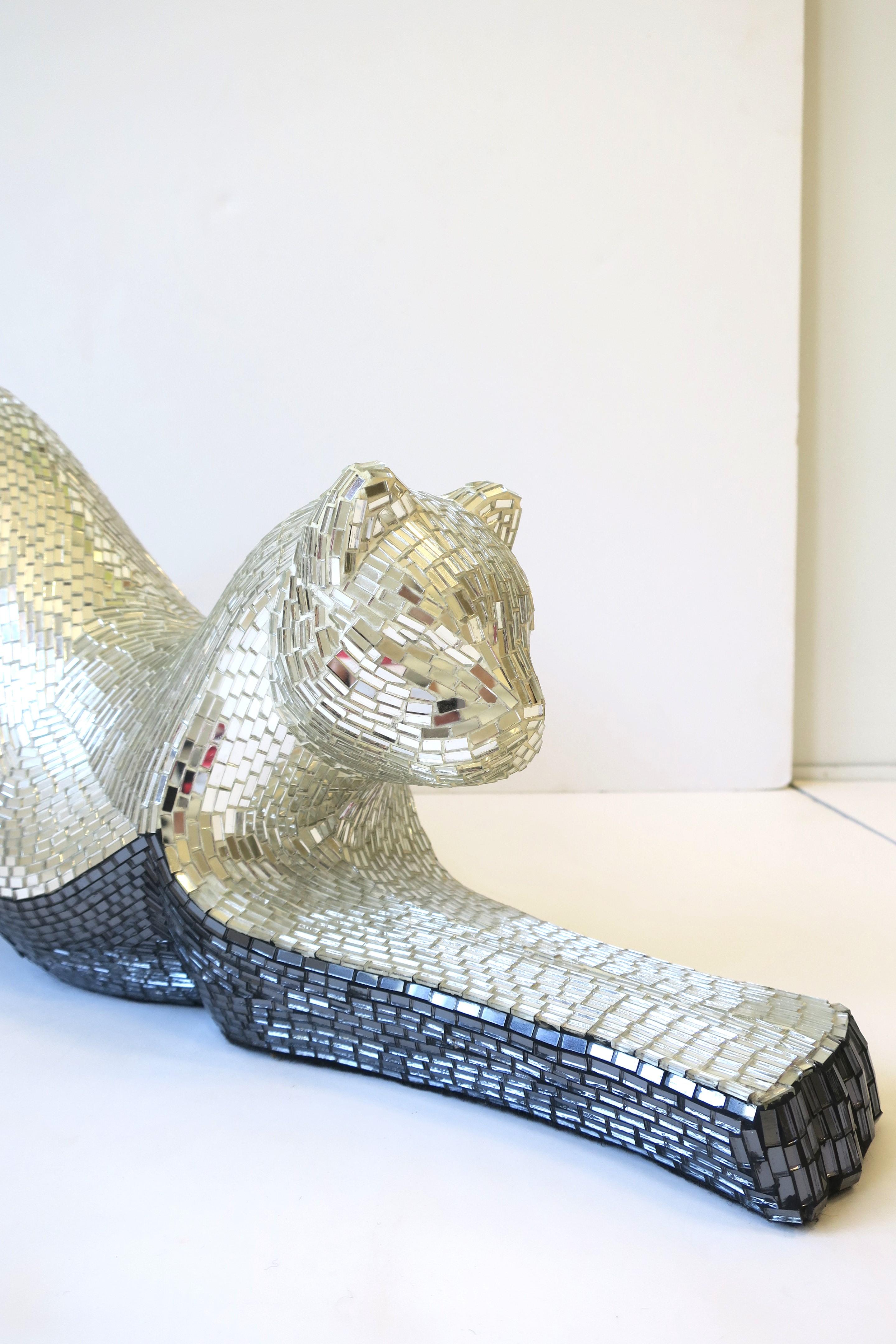 Late 20th Century Modern Disco Ball Panther Cat from Brazil, circa 1970s