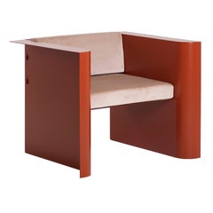 Fauteuil moderne « disused » en édition terre cuite