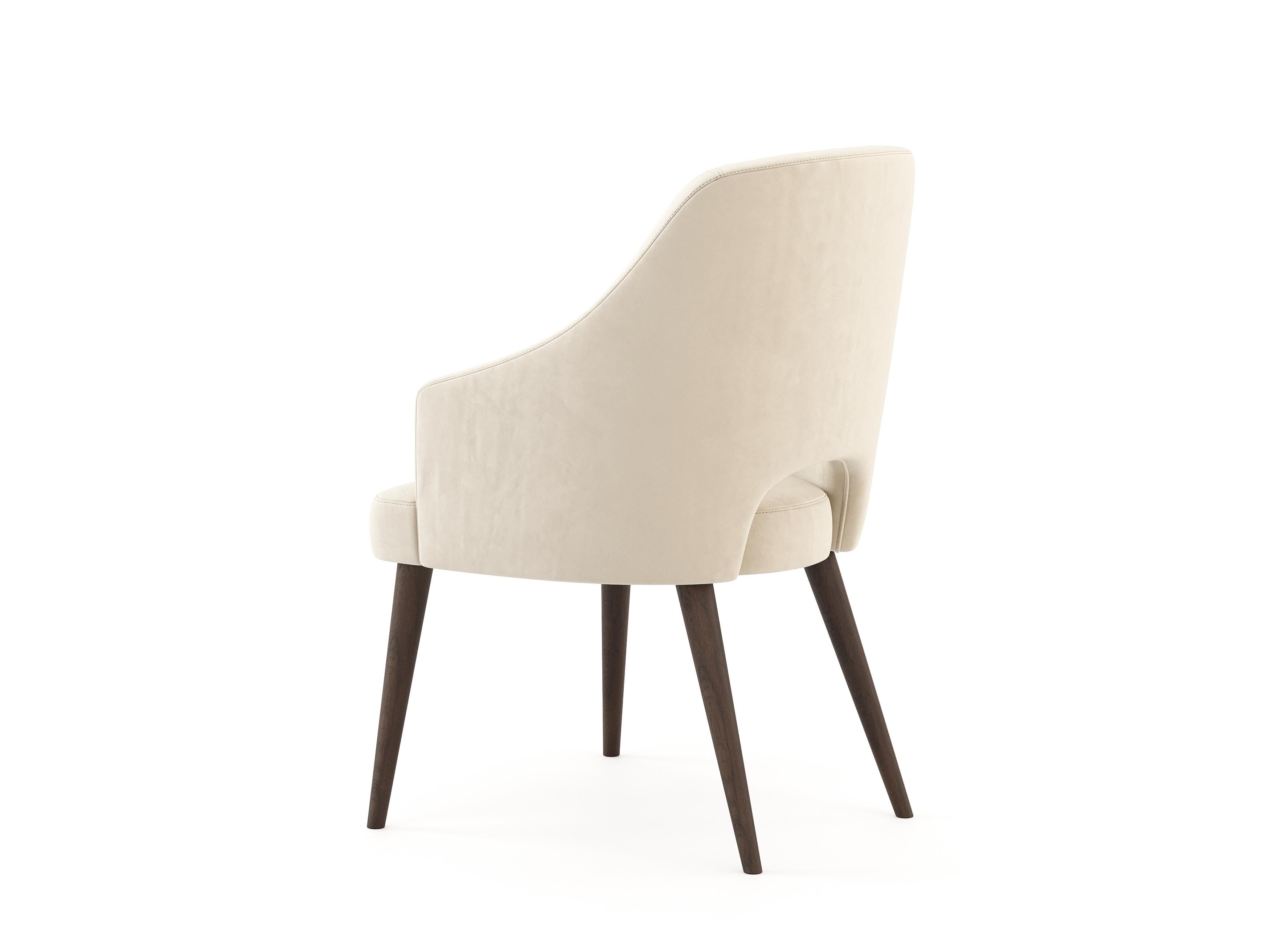 Hand-Crafted Modern Donna Chair Made with Oak And Suede, Handmade by Stylish Club For Sale