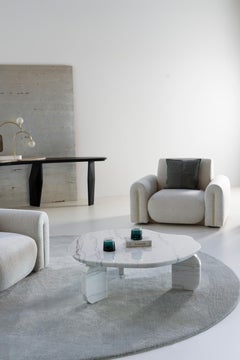 Table basse Dornes, marbre Calacatta, fabriquée à la main au Portugal par Greenapple