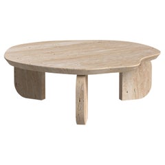Modern Dornes Coffee Table, Travertine, Handmade in Portugal by Greenapple