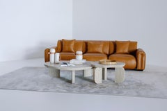 Modern Dornes Travertine Coffee Table Set of 2, Handmade by Greenapple