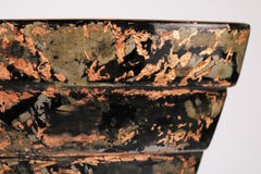 Modern Double Shell Deconstructed Lacquered Ceramic Vessel by Golem of Italy