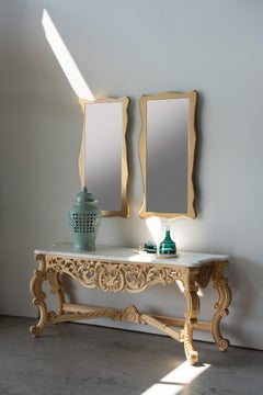 Modern Drancy Wall Mirror Set of 2, Gold Lacquered, Handmade Portugal Greenapple