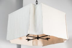 Modern Draped Chandelier by Paul Marra in Linen