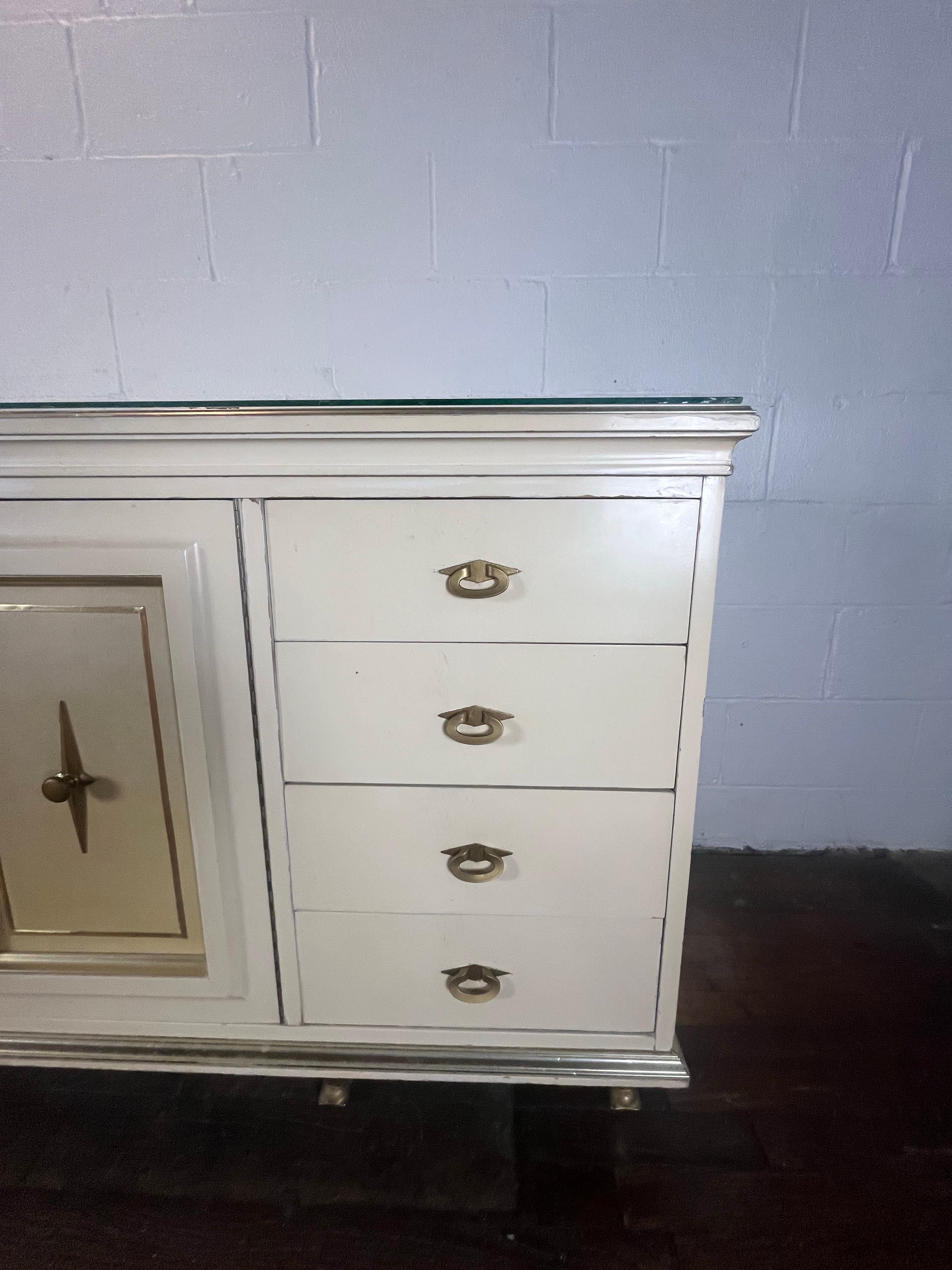 Brass Modern Dresser by American of Martinsville For Sale
