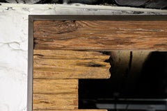 Moderner moderner Wandspiegel aus Treibholz „Broken Ship“ mit Metallrahmen