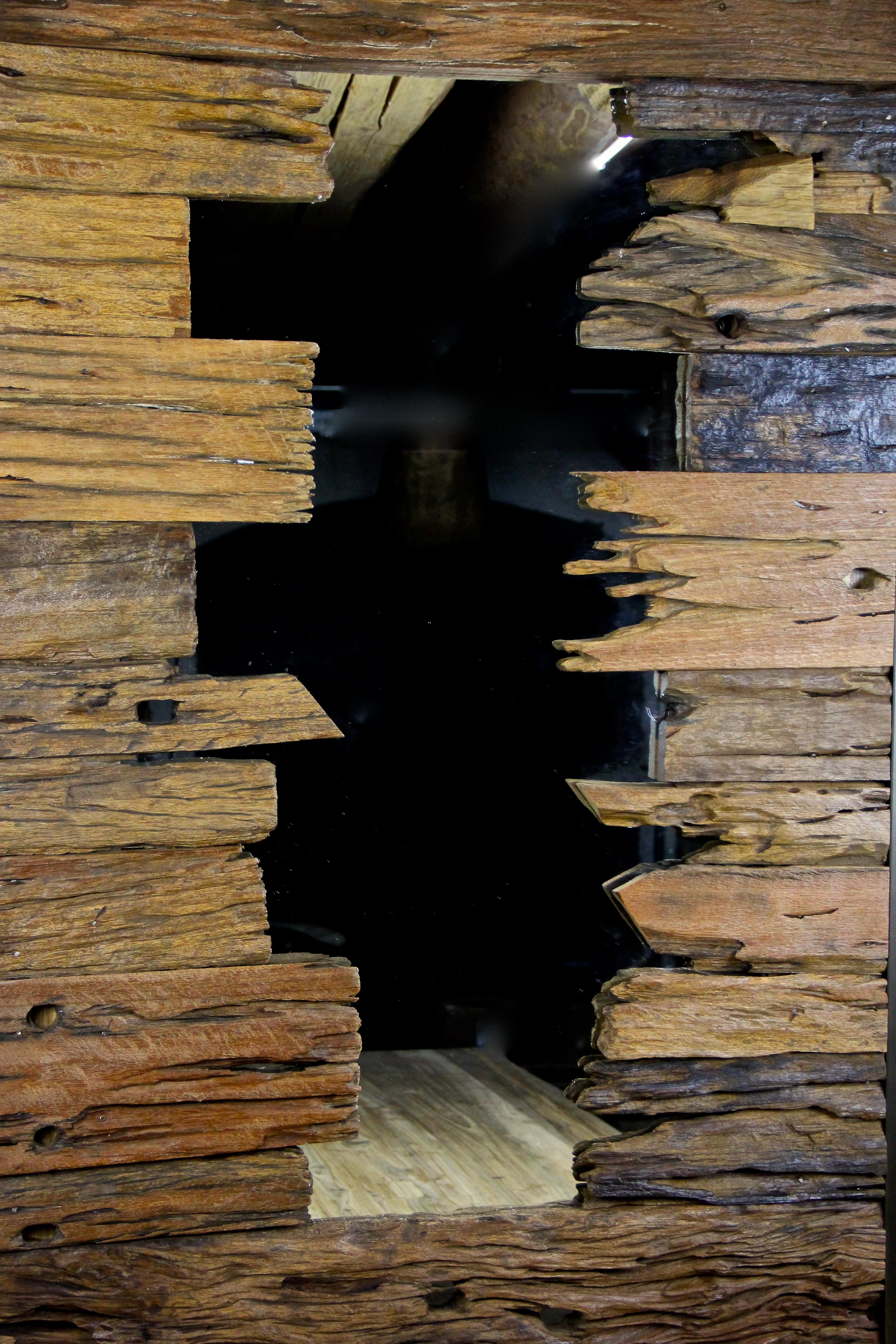 Modern Driftwood Wall Mirror 