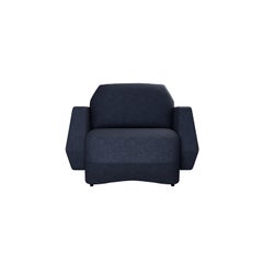 Modern Dune Armchair with Denim plain fabric handcrafted by Murmurio