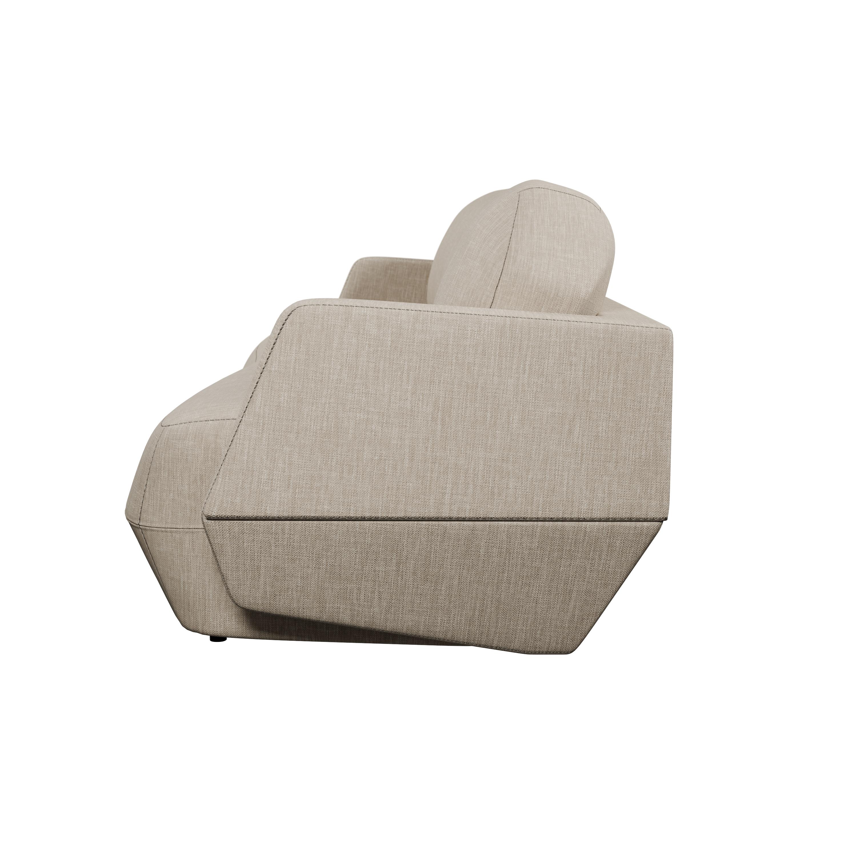 Modern Dune Two-seater sofa Beige plain weave handcrafted by Murmurio In New Condition For Sale In Lordelo, PT