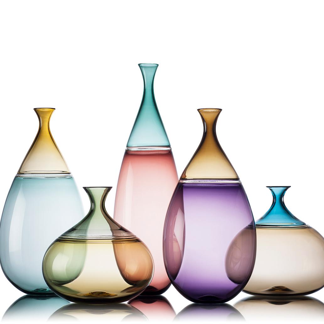 hand blown glass vases