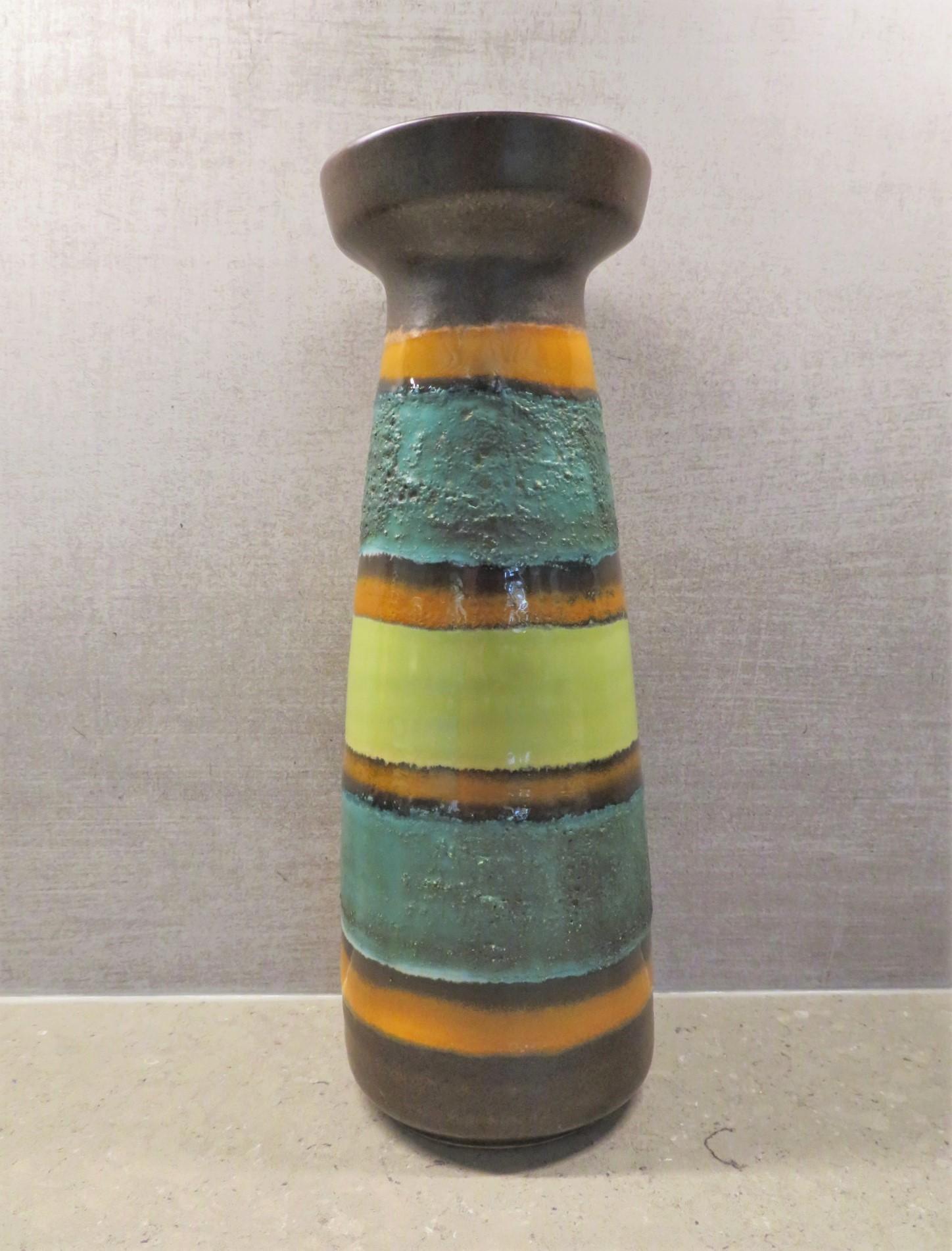 Mid-Century Modern Modern East German Ceramic Lava Glaze Vase 1960s