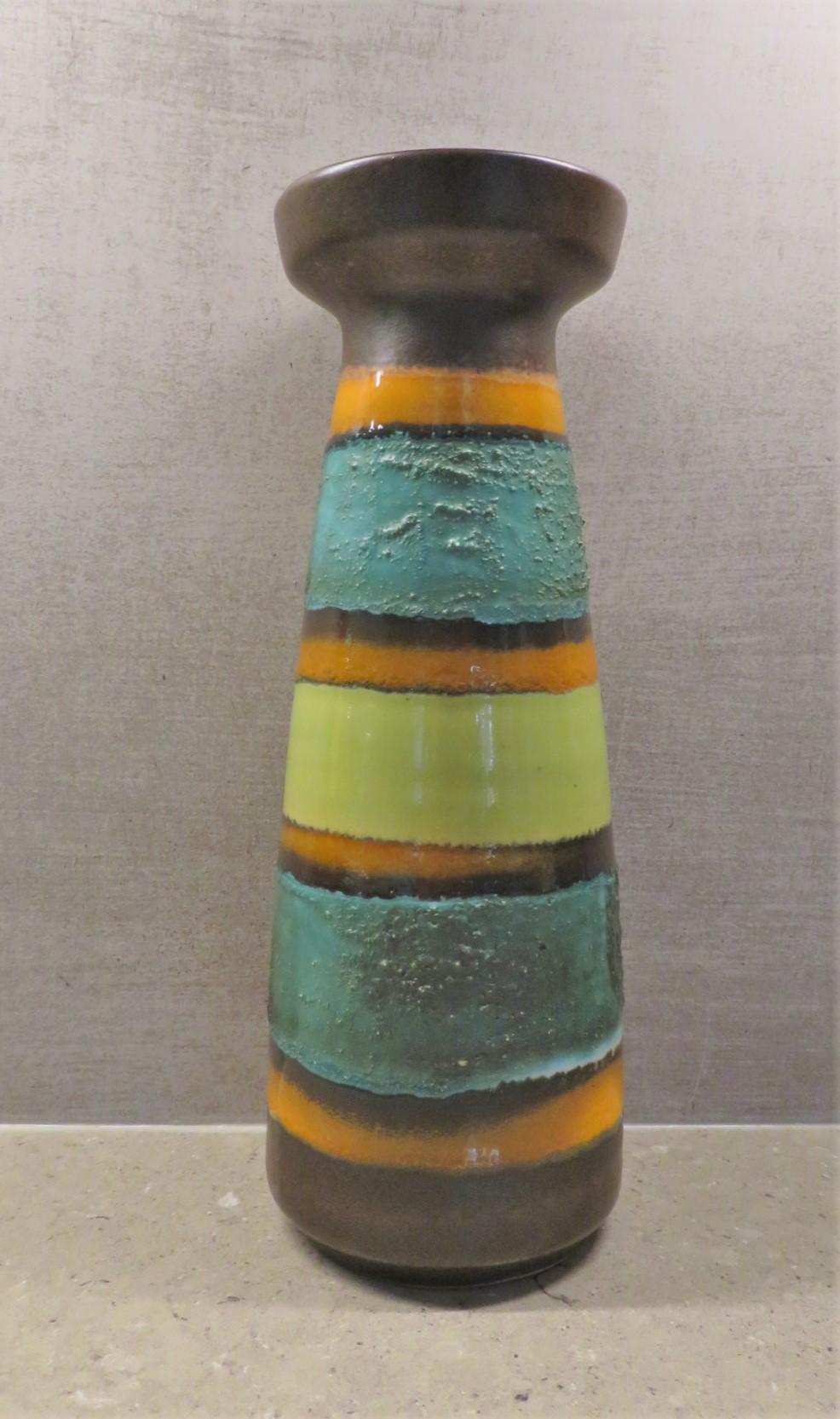 Mid-20th Century Modern East German Ceramic Lava Glaze Vase 1960s
