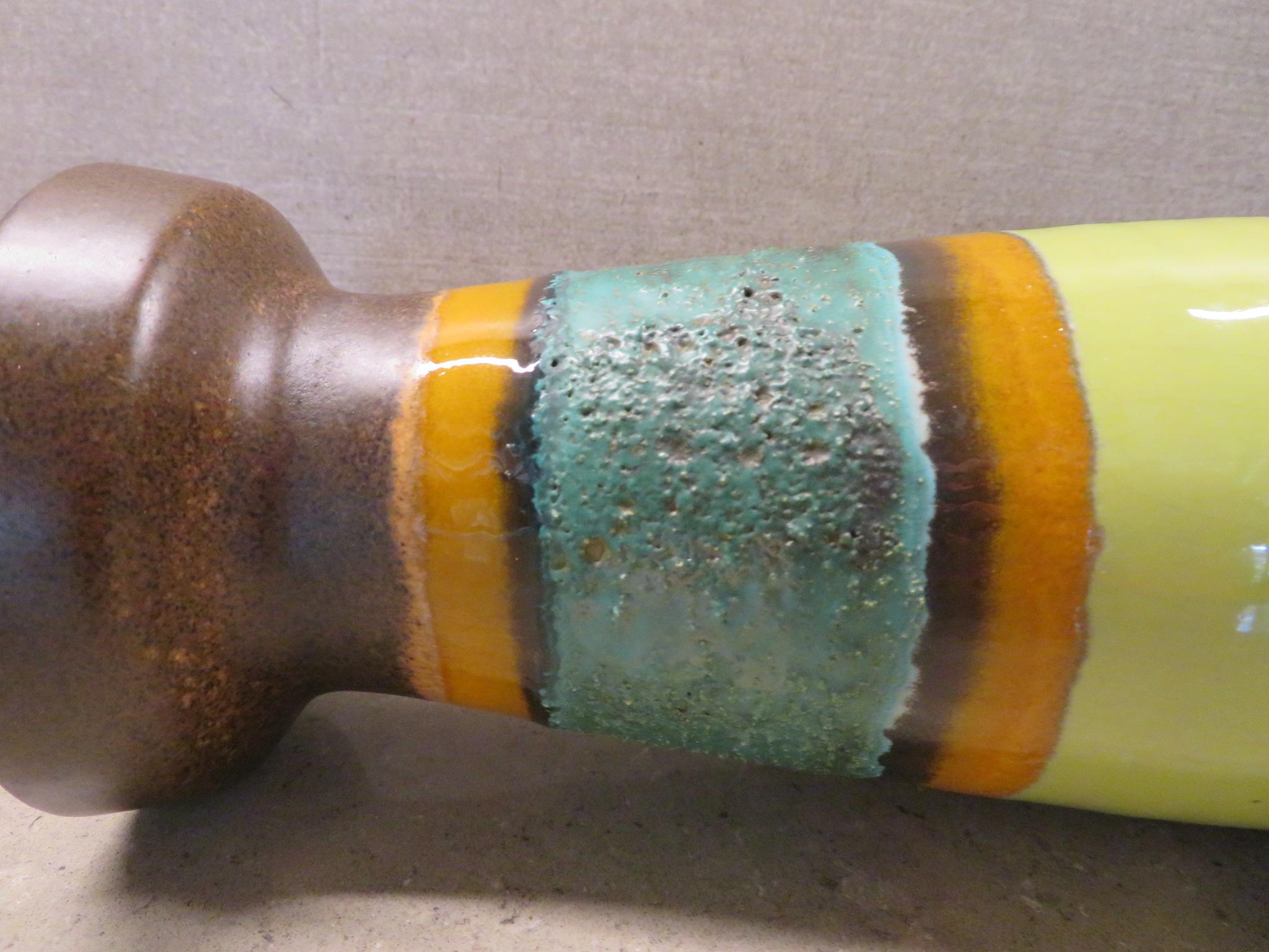 Modern East German Ceramic Lava Glaze Vase 1960s 2