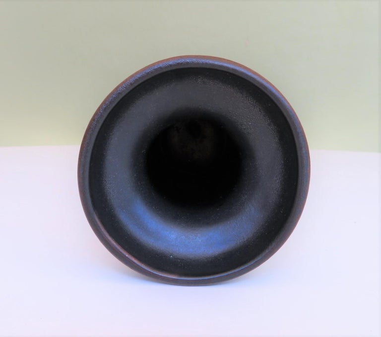 Modern East German Ceramic Lava Glaze Vase 1960s at 1stDibs