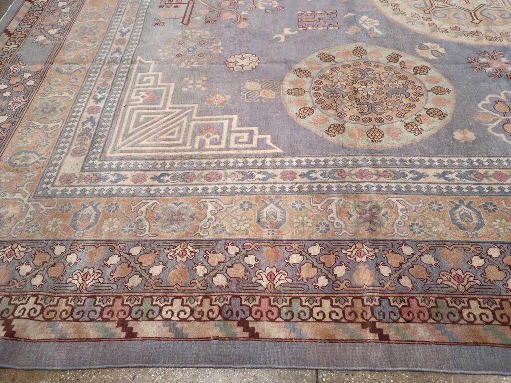 Modern East Turkestan Khotan Large Room Size Carpet In New Condition For Sale In New York, NY