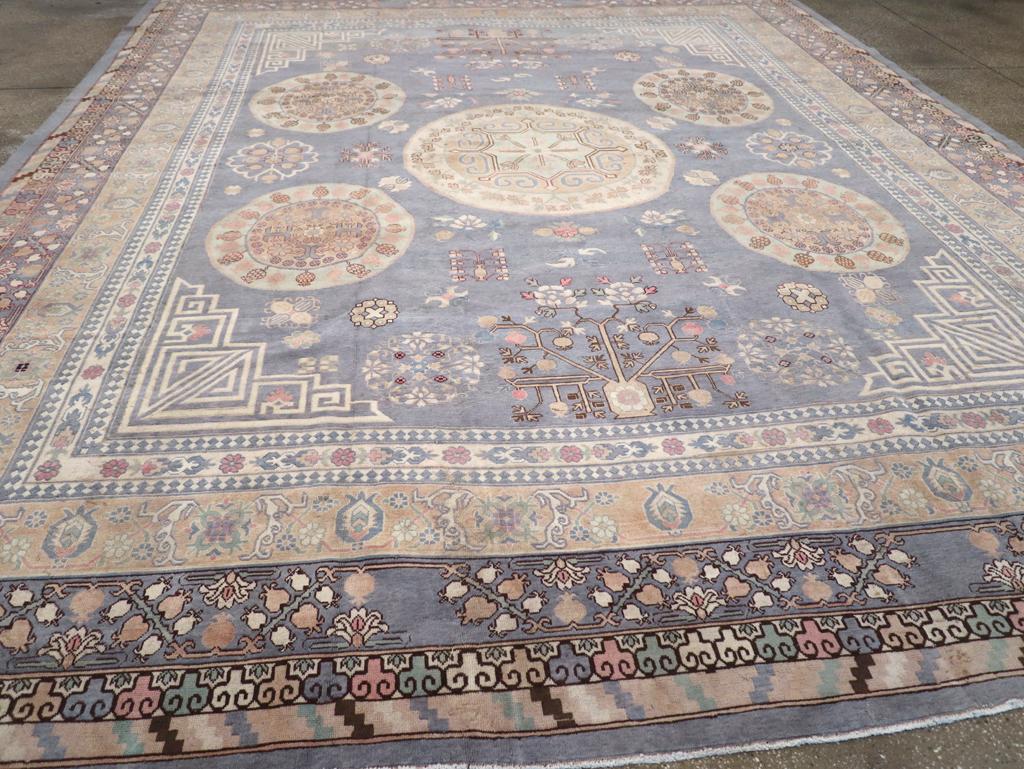 Contemporary Modern East Turkestan Khotan Large Room Size Carpet For Sale