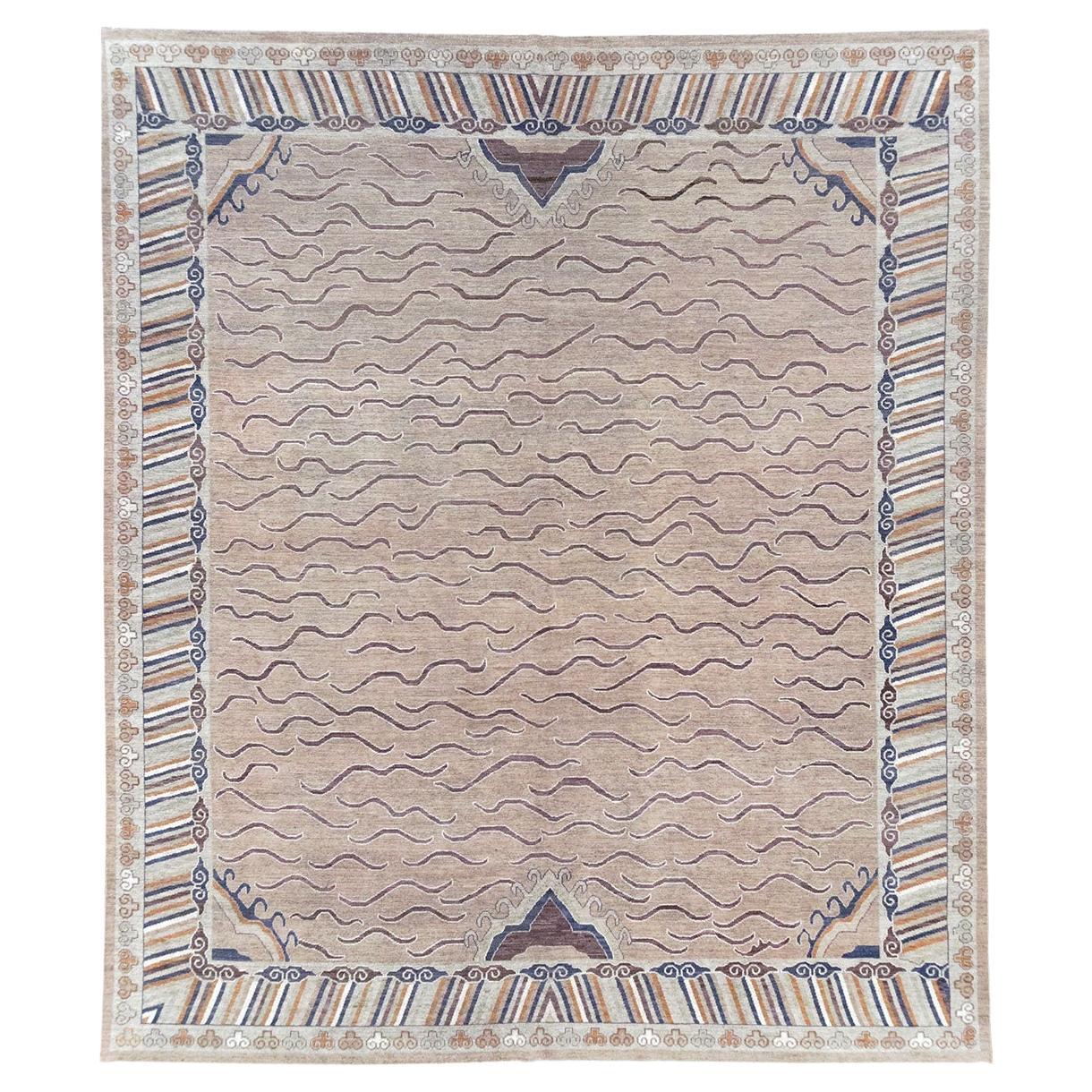Modern East Turkestan Khotan Large Room Size Carpet