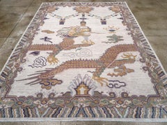 21st Century East Turkestan Khotan Pictorial Room Size Carpet by Galerie Shabab