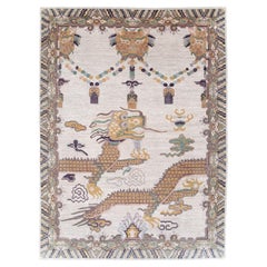 Tapis pictural Khotan moderne du Turkestan oriental