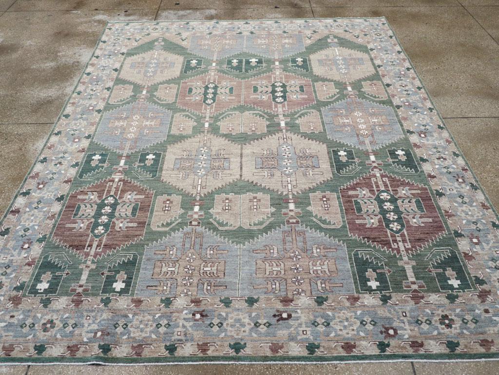Ce tapis Khotan du Turkestan oriental du XXIe siècle, mesurant 8' 1