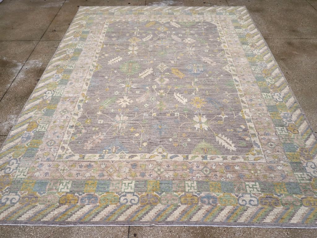 Questo straordinario tappeto Khotan del Turkestan orientale del XXI secolo, che misura 9' 3