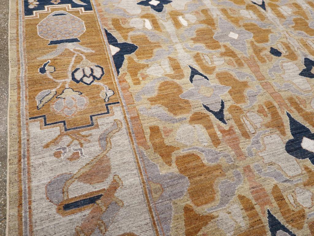 East Turkestani Modern East Turkestan Khotan Room Size Carpet For Sale