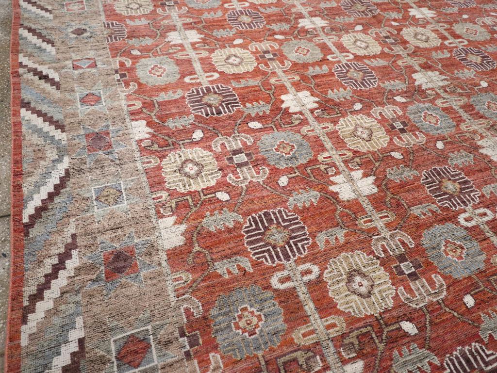 Turkestan orientale Tappeto moderno East Turkestan Khotan Dimensione Camera in vendita