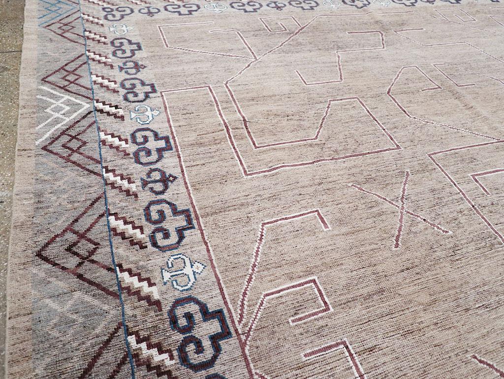 Noué à la main Tapis Khotan moderne du Turkestan oriental en vente
