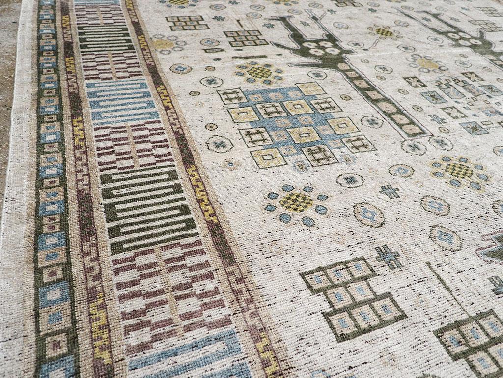 East Turkestani Modern East Turkestan Khotan Room Size Carpet For Sale