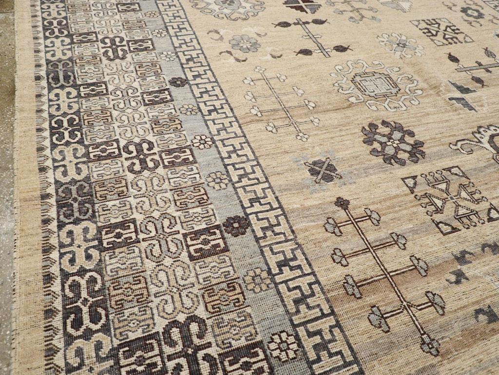 East Turkestani Modern East Turkestan Khotan Room Size Carpet For Sale