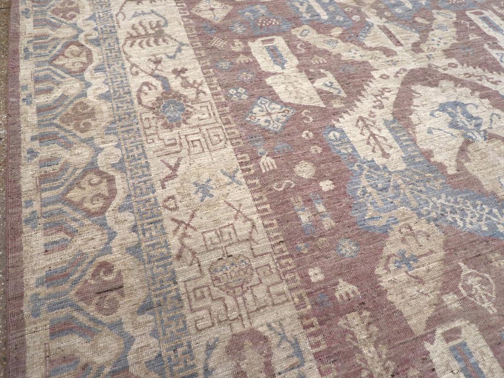 East Turkestani Modern East Turkestan Khotan Room Size Carpet For Sale