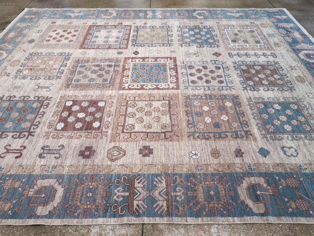 Turkestan orientale Tappeto moderno East Turkestan Khotan Dimensione Camera in vendita